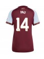 Billige Aston Villa Pau Torres #14 Hjemmedrakt Dame 2025-26 Kortermet